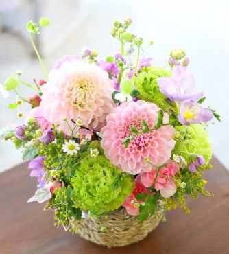 『arrangement -ピンクと紫-』｜「沢辺生花店」　（奈良県磯城郡川西町の花キューピット加盟店 花屋）のブログ